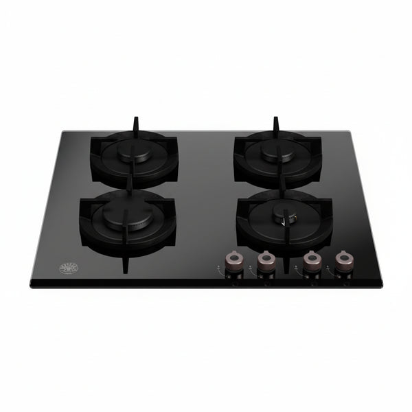 bertazzoni professional gas hob on glass
