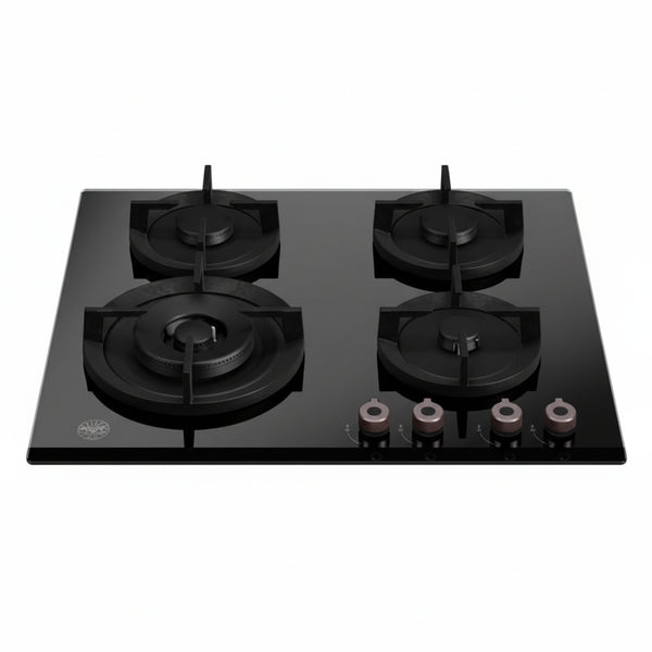 bertazzoni professional gas hob on glass