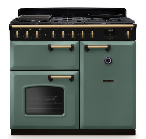 rangemaster mineral green cooker