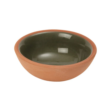 Olive Green Glazed Terracotta Pinch Pot | Dexam Sintra