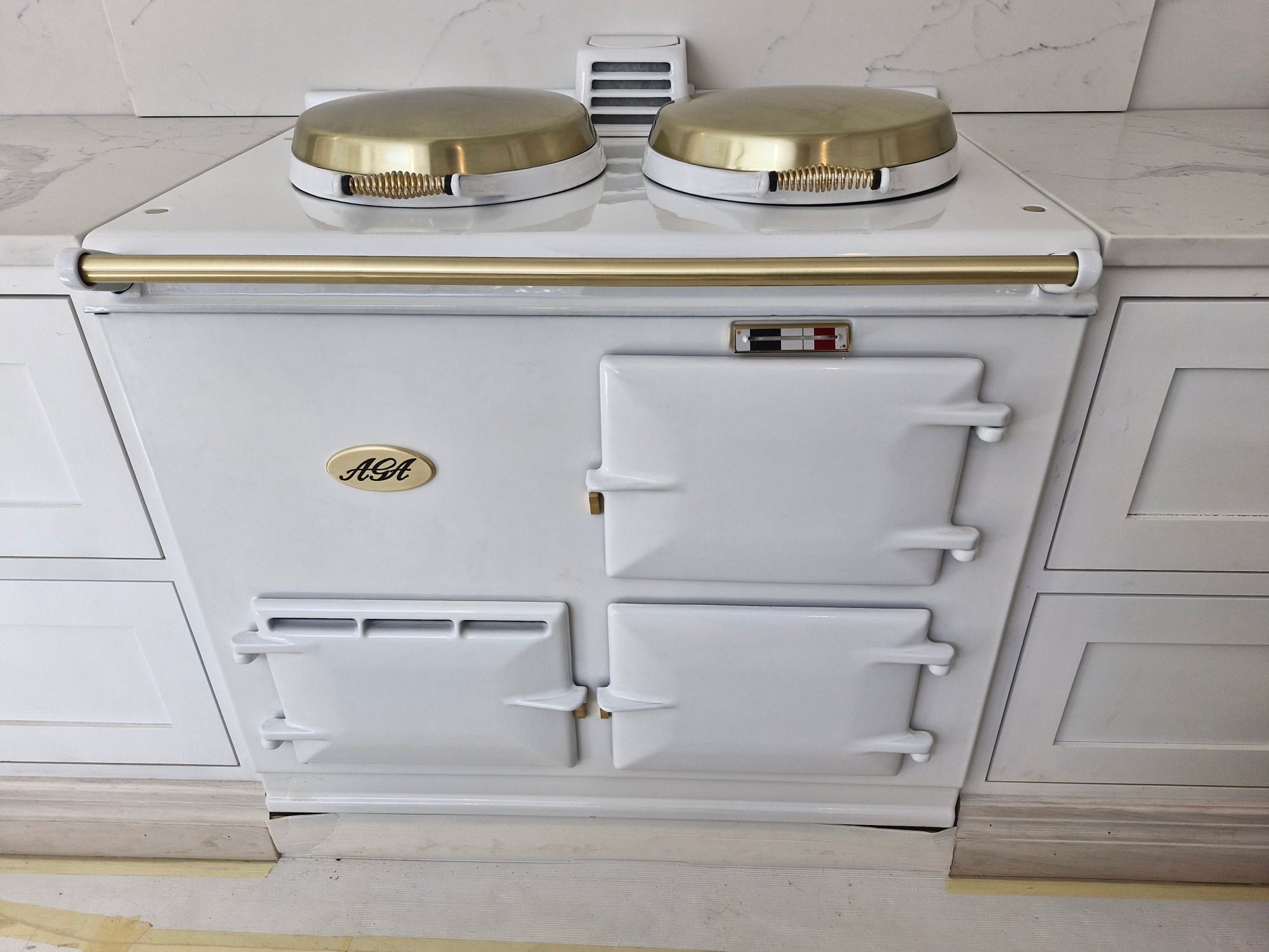 white aga gold finishes